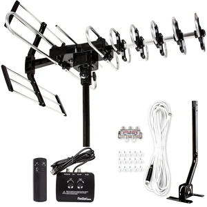 Five Star 2026 Upgraded Outdoor TV Antenna - 200 Mile Range Motorized 360 Precise Rotation HDTV Antenna, Smart Amplified NextGen ATSC 3.0 4K 1080P, Supports 5 TVs, Tool-Free Setup with Mounting Pole Five Star 2026 Upgraded Outdoor TV Antenna - 200 Mile Range Motorized 360 Precise Rotation HDTV Antenna, Smart Amplified NextGen ATSC 3.0 4K 1080P, Supports 5 TVs, Tool-Free Setup with Mounting Pole