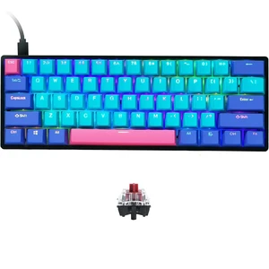 Fogruaden 60% Mechanical Gaming Keyboard, 61 Keys, RGB Backlit, Compact 60 Percent Wired Keyboard for Win/Mac PC Gamer, Easy to Carry on Trip (GK61-Joker-Red) Fogruaden 60% Mechanical Gaming Keyboard, 61 Keys, RGB Backlit, Compact 60 Percent Wired Keyboard for Win/Mac PC Gamer, Easy to Carry on Trip (GK61-Joker-Red)