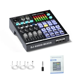 Btuty 48V Podcast Sound Board BT DJ Mixer Audio Mixer for Live Streaming Btuty 48V Podcast Sound Board BT DJ Mixer Audio Mixer for Live Streaming