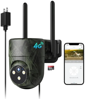 LIWAN Wired 4G LTE Cellular Security Camera, No WiFi Needed, 32GB, Green LIWAN Wired 4G LTE Cellular Security Camera, No WiFi Needed, 32GB, Green