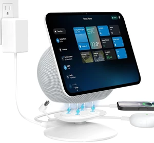 HomeMount Show 11 Stand, Magnetic Adjustable Charging Stand with USB-C & USB-A Ports, 270 Swivel Base, Fits Show 11 and 2025 Show 8, for Phones & Earbuds (Charging-White) HomeMount Show 11 Stand, Magnetic Adjustable Charging Stand with USB-C & USB-A Ports, 270 Swivel Base, Fits Show 11 and 2025 Show 8, for Phones & Earbuds (Charging-White)