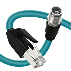 GEOAOBLE 16.4FT M12 8 Pin X Code Male to RJ45 Industrial Ethernet Cable High Flexible Shielded CAT6A Ethernet Cable for Industrial Camera Network Application 5M GEOAOBLE 16.4FT M12 8 Pin X Code Male to RJ45 Industrial Ethernet Cable High Flexible Shielded CAT6A Ethernet Cable for Industrial Camera Network Application 5M