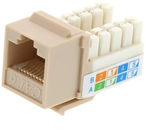 Networx Cat6 Keystone Jack - 90 Degree RJ45 Ethernet Module - 50 Micron Gold Plated - Slim Profile for High Density Patch Panels - UL-Listed Fire Retardant - Beige - 25 Pack Networx Cat6 Keystone Jack - 90 Degree RJ45 Ethernet Module - 50 Micron Gold Plated - Slim Profile for High Density Patch Panels - UL-Listed Fire Retardant - Beige - 25 Pack