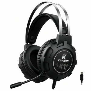K KAVLORN Wired Gaming Headset,Comfortable Gaming Headphone with Mic for PC K KAVLORN Wired Gaming Headset,Comfortable Gaming Headphone with Mic for PC
