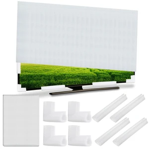 Innconee 9 Pcs TV Moving Cushioning Foam Set Screen Cover Corner Protector Innconee 9 Pcs TV Moving Cushioning Foam Set Screen Cover Corner Protector