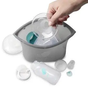 Evenflo Feeding Silicone Steam Sanitizing Bag, Grey