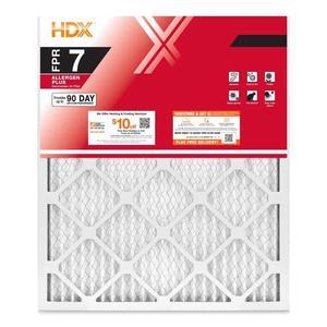 HDX 20 in. x 25 in. x 1 in. Allergen Plus Pleated Air Filter FPR 7 (Pack Of 2)