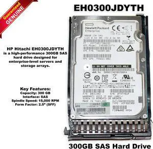 HP Hitachi EH0300JDYTH 300GB SAS 2.5" HDD with Tray 748385-001 - OEM