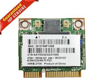 HP BCM943224HMS Dual Band Wireless Half Mini PCI-e Wifi Card 582236-002