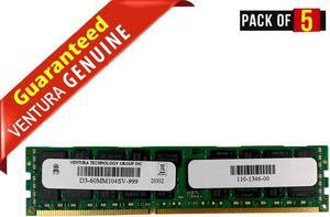 Lot X 5 Ventura D3-60MM104SV-999 5x8GB PC3-10600 ECC 2Rx4 110-1346-00 RAM Memory