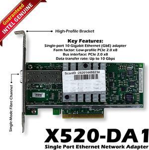 Intel X520-DA1 10 Gigabit 10Gbp PCI-E Network Adapter E10G41BTDAG1P5 E10G42BTDA