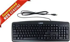 Genuine NCS USB KU-0325 USB Wired Plug and Play PC Computer Keyboard Black