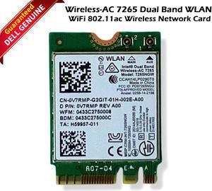 Dell 7265NGW Intel Dual Band WLAN WiFi Wireless Mini Card Bluetooth 0V7RMP V7RMP
