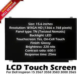 Dell OEM Inspiron 15 5558 3552 15.6" WXGAHD LCD LED Touchscreen Display K2V59