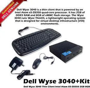 Dell Wyse 3040 Atom X5-Z8350 1.44Ghz DDR3L SDRAM Quad-core Thin Client FGYD2-KIT