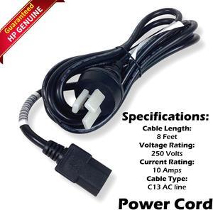 HP 10a 250v 8Ft Argentina Power Cord NEW 401328-001 C13 AC LINE 3-Wire Cable