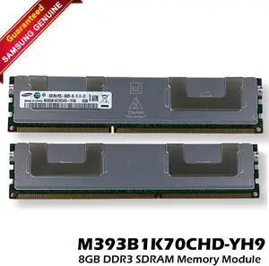 Samsung M393B1K70CHD-YH9 8GB PC3-10600 DDR3-1333MT/s 2RX4 ECC 1.35V Memory