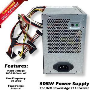 Dell PowerEdge T110 305W Power Supply Unit PSU -  J33F2