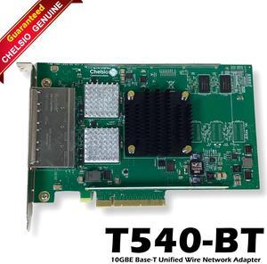 Dell Chelsio T540-BT 4-Port 10GbE PCIe Network Adapter Card 2RGPF