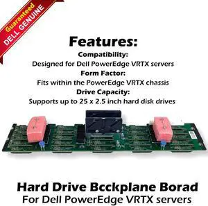 Dell PowerEdge VRTX 25-Bay SFF 2.5" SAS HDD Backplane Board V38K3