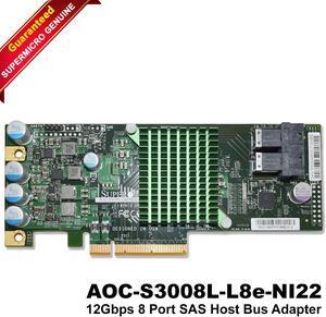 Supermicro AOC-S3008L-L8E 12Gb/s 8-Port SAS HBA PCIe3.0 Internal Adapter