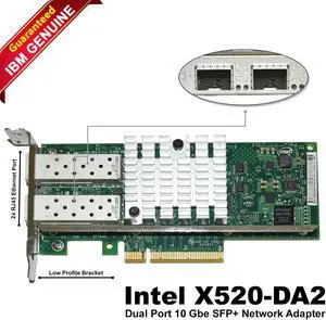 IBM 49Y7961 Intel X520-DA2 Dual Port 10GbE SFP+ Network Adapter Card