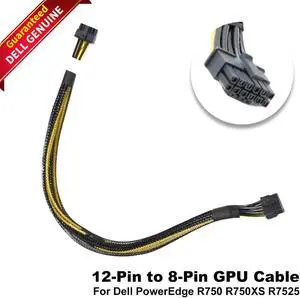 Dell PowerEdge R750 R750XS R7525 New 12 Pin to 8 Pin 16" GPU Power Cable F8NXW