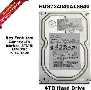 HGST Ultrastar 7K4000 HUS724040ALS640 4TB 7200RPM SAS 6Gb/s 3.5" Enterprise HDD