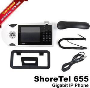 ShoreTel IP 655 VoIP Phone - 5" LCD Display, PoE, Dual Ethernet, Full-Duplex Speakerphone