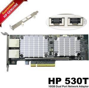 HP 530T 10Gb 2-Port PCI Ethernet Adapter 656596-B21 Low-Profile PCIe Card
