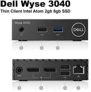 Dell Wyse 3040 Non-WiFi ThinOS 8.6 2GB 8GB SSD Intel Atom X5-Z8350 HRDCV