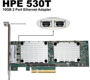 HP 530T 10Gb 2-Port PCI Ethernet Adapter 656594-002 High-Profile PCIe Card