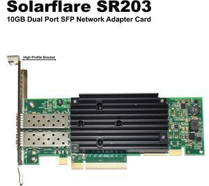 Solar Flare SR203 Dual Port 10gb without SFP Network Adapter Card Server SF10050020