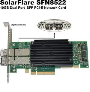 Solar Flare Dual Port 10Gb/s PCIe 3.1 x8 Ethernet Adapter SFN8522