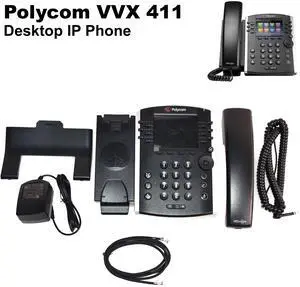Polycom VVX 411 Corded 12 Line PoE IP Phone AC Adapter 2200-48450-001