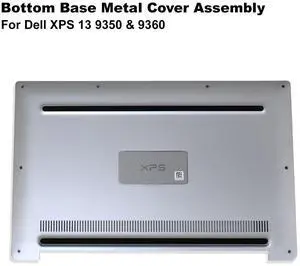 Dell XPS 13 9350 9360 Bottom Base Assembly  Sleek Silver Chassis Cover VF755