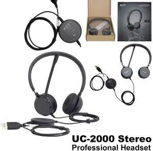 Ebid-Dealz Replacement for NXT UC-2000 Headset Sound by Jabra for Professional Stereo Headset with Noise-Canceling Mic, Adjustable Headband NX55445 HSC016 UC-2000