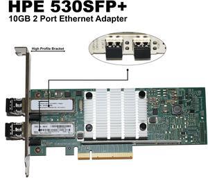 HP 530SFP+ 10GbE Dual-Port SFP+ PCIe 2.0 x8 Server Network Adapter Card Cavium 57810S High Profile 656244-001