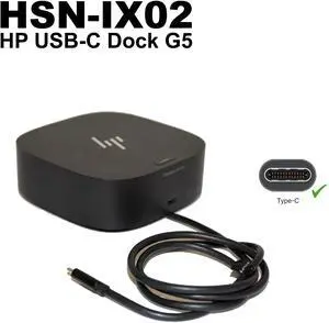 HP USB-C Dock G5-11-in-1 Adapter for Both USB-C and Thunderbolt-Enabled Laptops, PCs, & Notebooks - Single Cable for Charging, Networking, or Data Transfers - Great for Secure & Remote Management