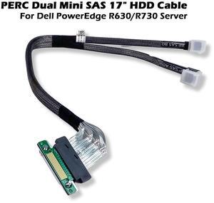 Dell PERC Dual Mini SAS 17" HDD RAID Cable SFF-8643 for PowerEdge R630 R730 DK50W