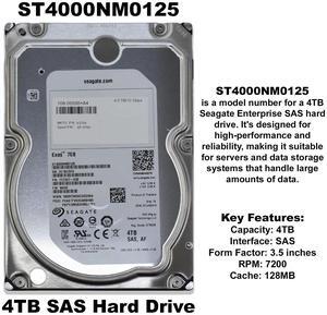 Seagate Exos 7E8 4TB 3.5" Enterprise HDD 7200RPM SAS 12Gb/s ST4000NM0125