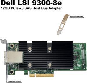 Dell 9300-8e LSE 12Gbps SAS External Dual-Port PCIe x8 Low/High Profile Host Bus Adapter T93GD