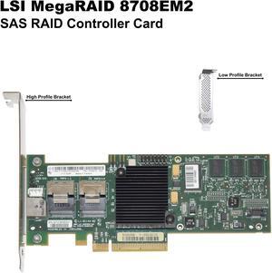 LSI MegaRAID 8708EM2 SAS RAID Controller PCIe x8 3Gb/s SATA/SAS 8-Port Internal RAID Card LSI00187