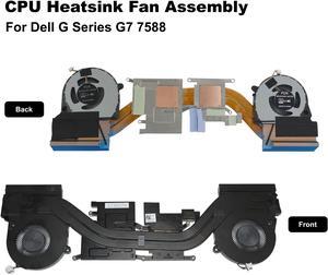 Dell G Series G7 7588 Dual Heatsink and Fan Assembly AT27R007FR0 for Optimal CPU and GPU Cooling Compatibility 0GCM5K GCM5K