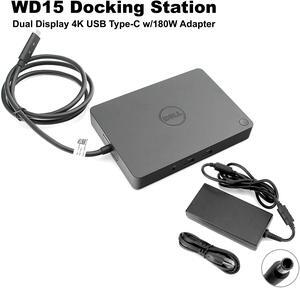 Dell WD15 K17A Type-C Docking Station with 180W AC Adapter Dual 4K Display Support Universal Laptop Compatibility  070WPT 70WPT