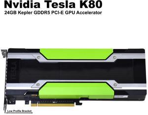 HP NVIDIA Tesla K80 24GB GDDR5 Server Dual GPU Accelerator GK210 PCIe 3.0 x16 Low Profile Silver Bracket J0G95A 699-22080-0200-531