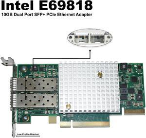 Intel X520-DA2 10Gbps Dual-Port SFP+ PCIe Ethernet Converged Network Adapter with Low Profile Bracket E69818