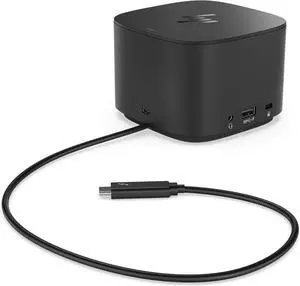 HP HSN-IX01 Thunderbolt Dock G2 120W Docking Station, USB-C, 3DB43AV#ABA, Dual 4K Display, Ethernet, Black