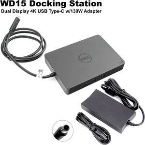 Dell WD15 Monitor Dock 4K with 130W Adapter, USB-C, (450-AFGM, 6GFRT)