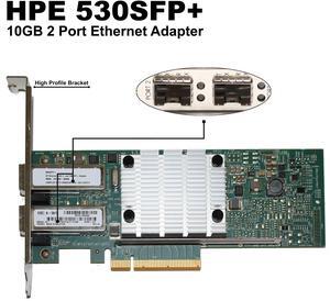 HPE 530SFP+ Dual-Port 10GbE SFP+ High Profile Network Adapter PCIe 2.0 x8 652501-001 656244-001